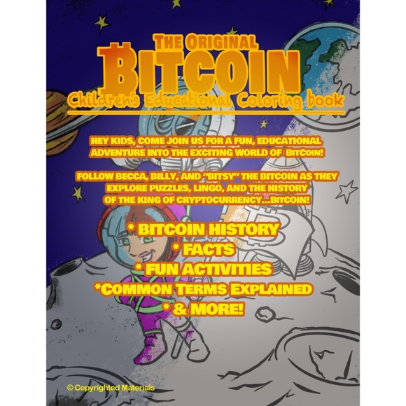 BNew SIGNED Copy The Original Bitcoin Childeren's Educational Coloring Book - Picture 6 of 6